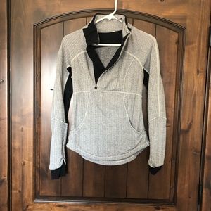 Lululemon grey herringbone 1/4 zip